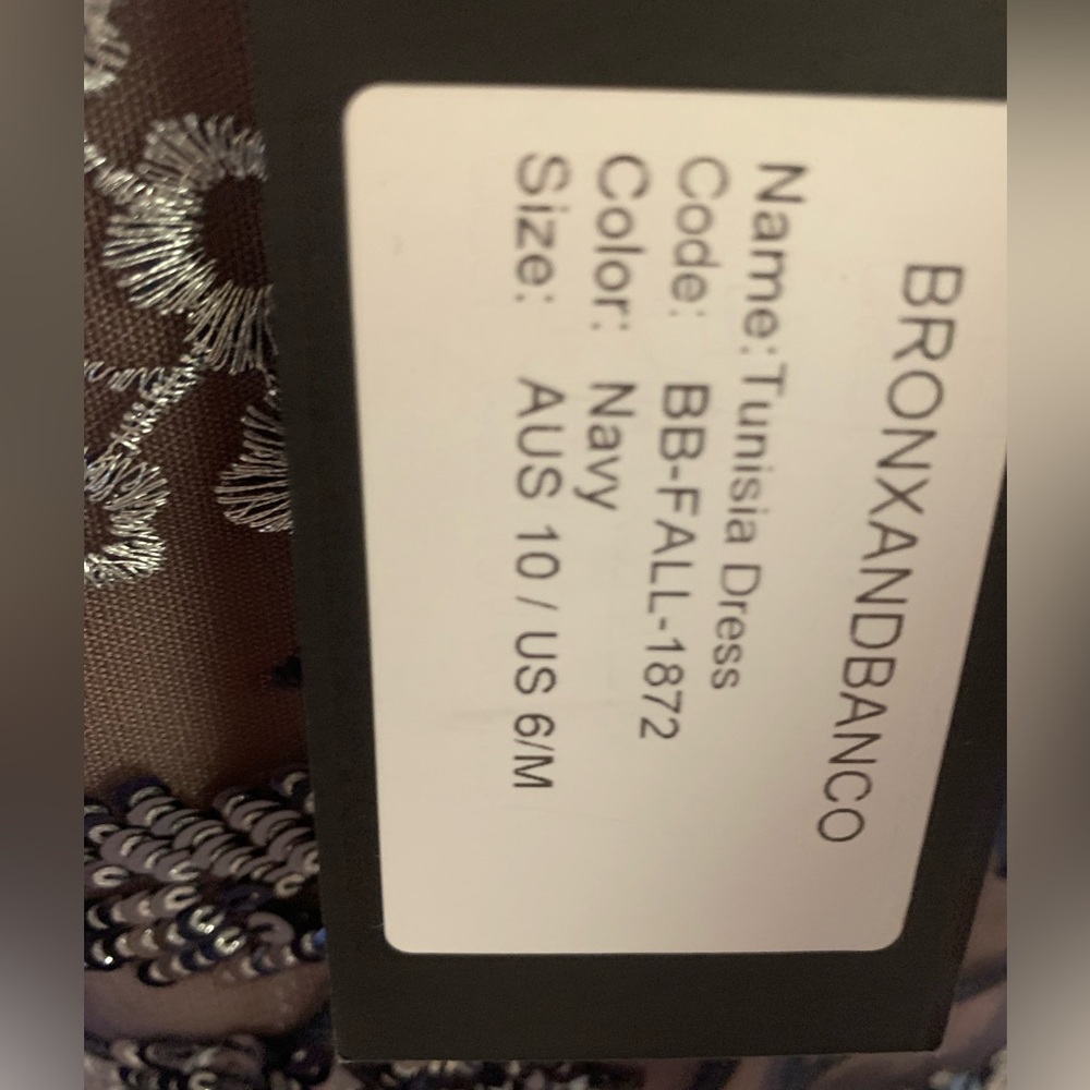 Bronx and Banco Tunisia Floral Embroidered Sequin Dress. - Picture 7 of 10